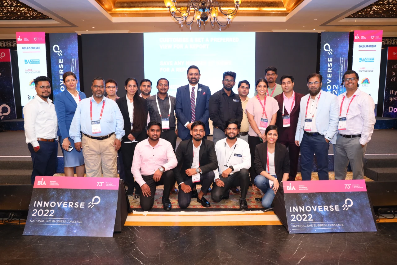 Antraities representing Antraweb with Mr. Nevil Sanghvi - Co-founder Antraweb and President at BIA at Innoverse 2022 - Bombay Industries Association BIA