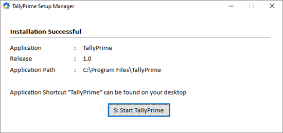 Install Tally Prime