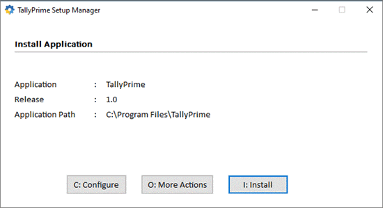 Install Tally Prime